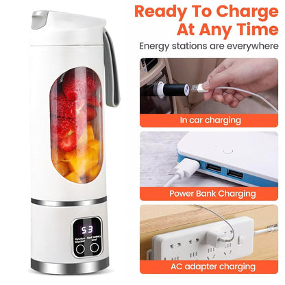 Portable Blender- Rechargeable Smoothie Blender Maker 450ml