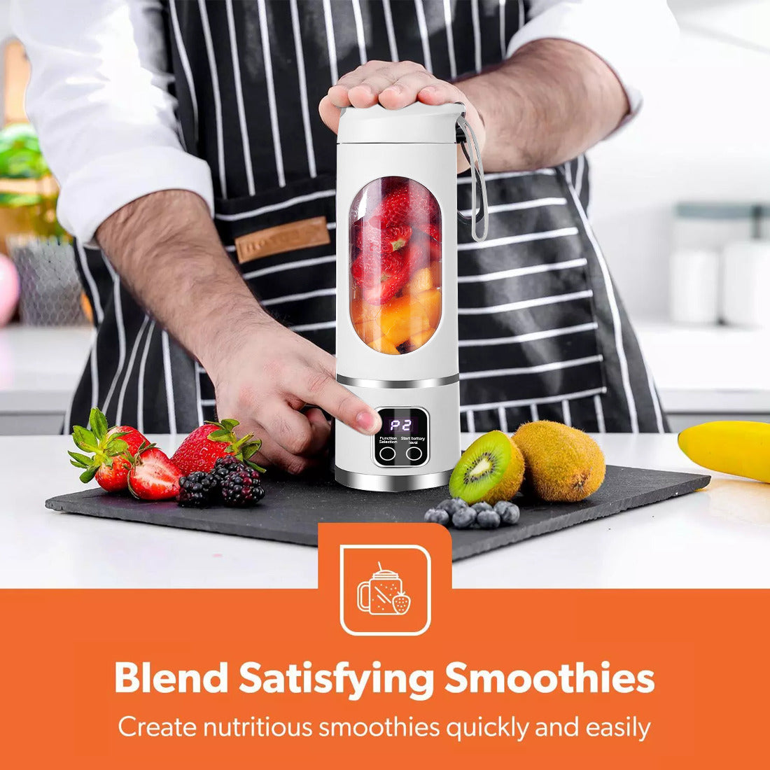 Portable Blender- Rechargeable Smoothie Blender Maker 450ml