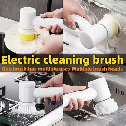 Electric Cleaning Brush Magic Brush Electric Bathtub Brush Housework 5 In 1