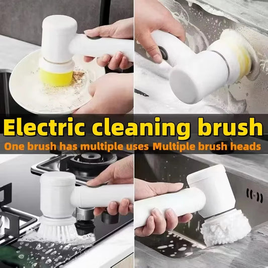 Electric Cleaning Brush Magic Brush Electric Bathtub Brush Housework 5 In 1