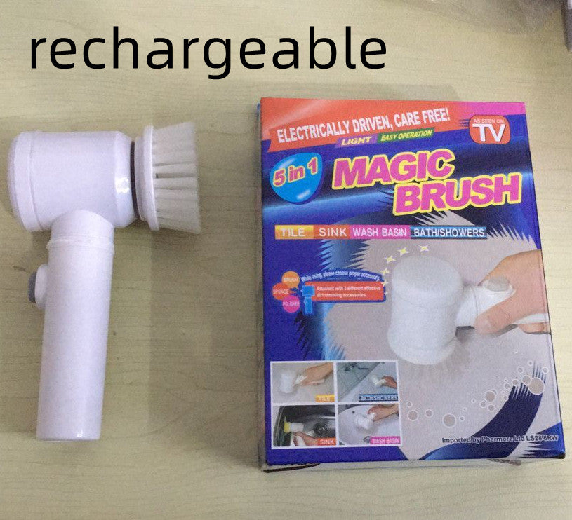 Electric Cleaning Brush Magic Brush Electric Bathtub Brush Housework 5 In 1